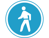 Pedestrians only sign